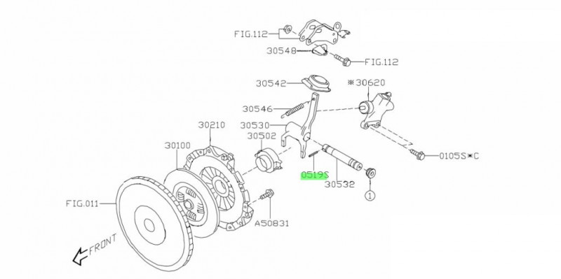 SUBARU ARRÊTOIR AXE DE FOUCHETTE EMBRAYAGE GT 93-00 WRX 01-05 STI 01-14