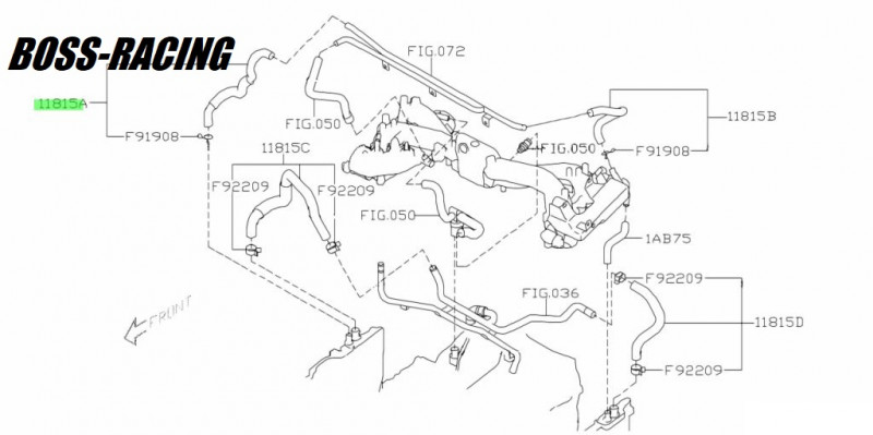 SUBARU Durite Reniflard PCV IMPREZA WRX et STI 2001-2010