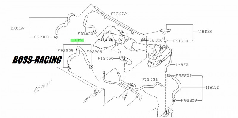 SUBARU Durite Reniflard PCV IMPREZA WRX  2003-2007 Et STI 2001-2007