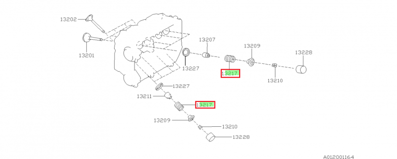 SUBARU Ressort De Soupape Origine IMPREZA STI 2001-2005