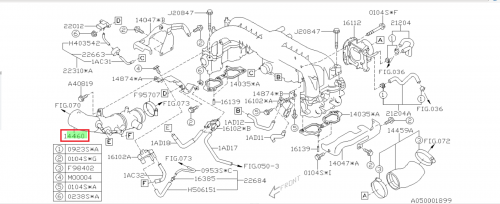SUBARU AUTHENTIQUE DURITE INDUCTION DES IMPREZA WRX 2.5L 2008-2011