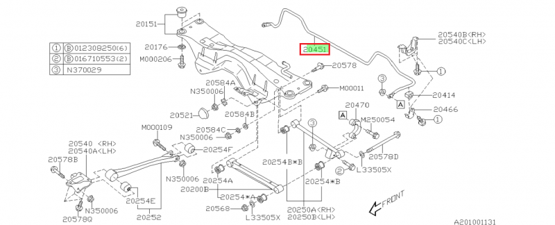 SUBARU Barre Stabilisatrice Arrière En 20mm Origine Des IMPREZA WRX 2001-2006 STI 2001-2003
