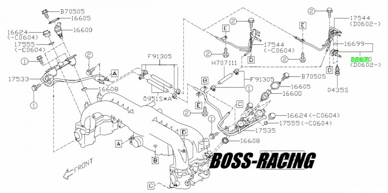 SUBARU Régulateur Pression Essence Origine WRX 2008-2011