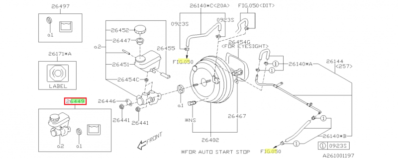 SUBARU MAITRE CYLINDRE DE FREIN ORIGINE POUR IMPREZA STI 2014-2017