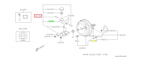 SUBARU Bocal Réservoir De Maître Cylindre Frein STI 2014+ RHD