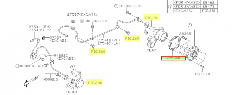 SUBARU Couronne ABS Du Moyeu Arrière Origine GT 1993-2000 et WRX 2001-2007
