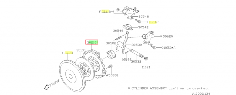 SUBARU Mécanisme Embrayage Origine WRX 2006-2010