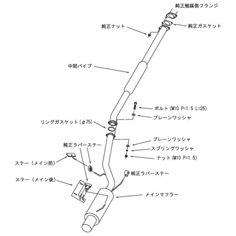 HKS HI-POWER SILENT Cat-Back Ligne Échappement MITSUBISHI LANCER EVOLUTION 7-8