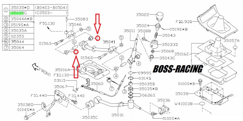 SUBARU Silent Bloc De L'Articulation Croisillon Levier Boîte 6 Vitesses STI 2006-2014