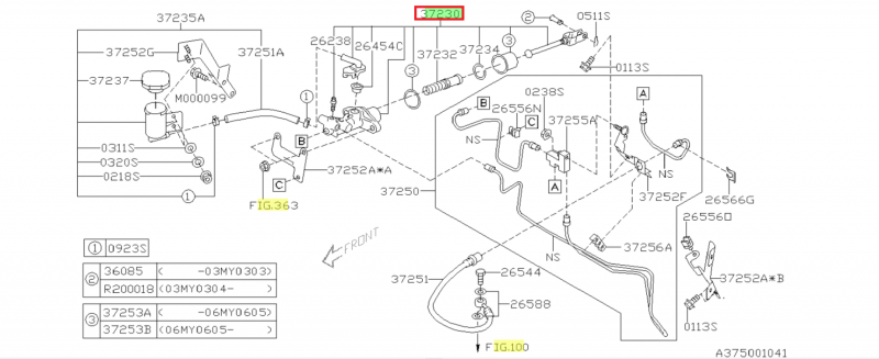 SUBARU Émetteur Embrayage Origine IMPREZA STI RHD 2003-2007