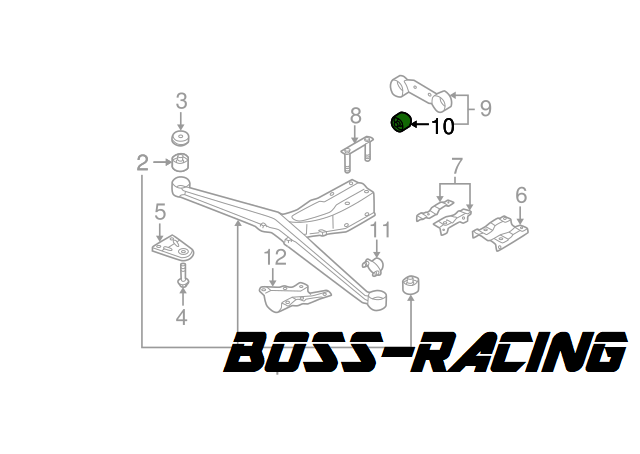 SUBARU Silent Bloc Origine De Support Différentiel Arrière GT 1993-2000
