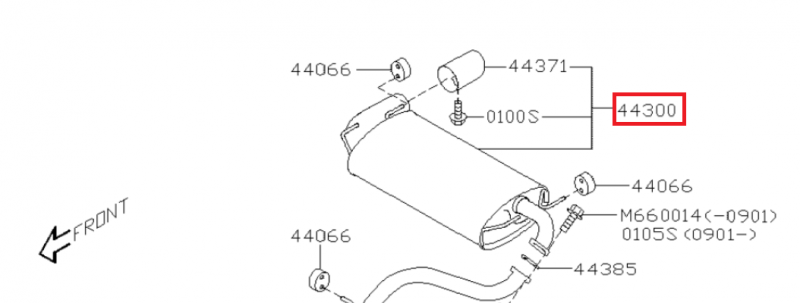 SUBARU SILENCIEUX ARRIERE ORIGINE DES IMPREZA 2.0 TD EE20 2009-2011