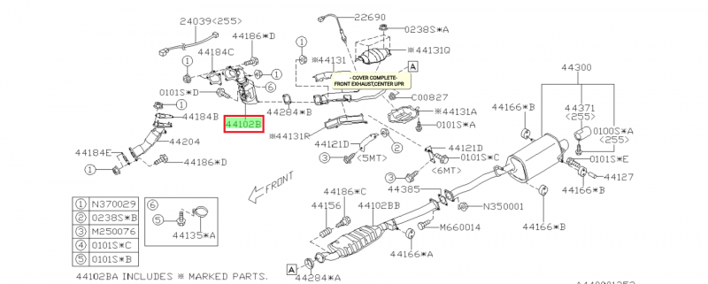 SUBARU Premier Catalyseur Sortie Turbo IMPREZA Subaru STI 2006- 2007
