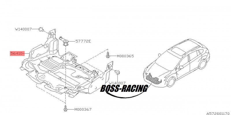 SUBARU CACHE CARTER PROTECTION SOUS MOTEUR EE20 IMPREZA 2008-2010