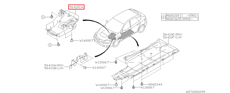 SUBARU CACHE DE PROTECTION SOUS LA BOITE DE VITESSES IMPREZA DIESEL EE20 2008-2011