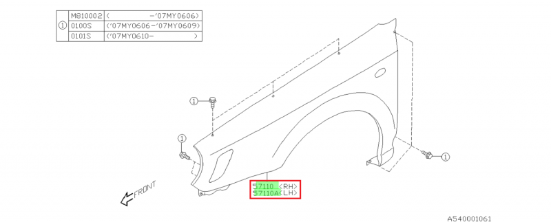 SUBARU AILE AVANT ORIGINE WRX BREAK 2001-2002