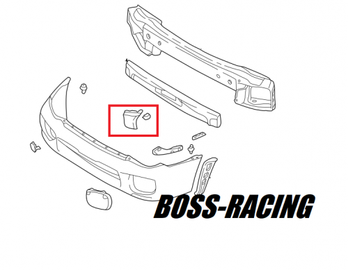 SUBARU Cache Latéral Ecope De Calandre WRX 2001-2002