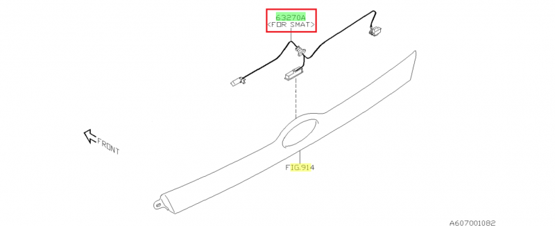 SUBARU KIT FAISCEAU ET BOUTON D'OUVERTURE ELECTRONIQUE DU COFFRE ARRIERE DES SUBARU IMPREZA WRX 2008-2010