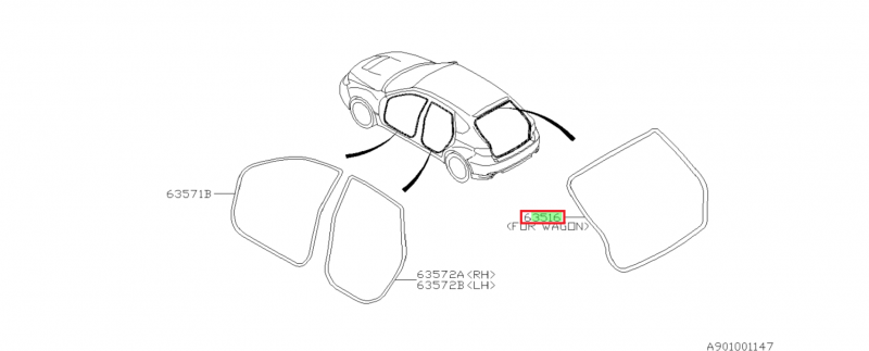 SUBARU Joint Malle De Hayon Coffre IMPREZA DIESEL et WRX et STI 2008-2010