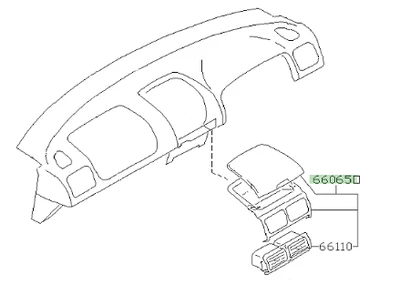 SUBARU Boîte Gant Centrale Supérieur GT 1997-2000