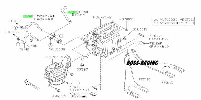 SUBARU DURITE D'EAU ENTRÉE DE CHAUFFAGE ORIGINE IMPREZA WRX ET STI 2001-2007