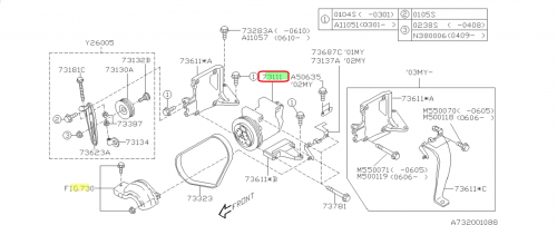 SUBARU Compresseur De Climatisation Origine Pour Les IMPREZA WRX Et STI 2003-2007