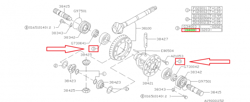 SUBARU Roulement De Différentiel Avant Des IMPREZA GT 93-00 WRX 01-10 STI 07-14 FORESTER TURBO 05-07