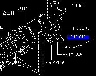 SUBARU Durite Sortie De Pompe Eau Inférieur IMPREZA GT 1993-2000 WRX Et STI 2001-2014 Forester Turbo S 99-02