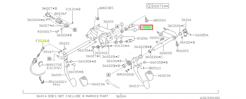 SUBARU Contacteur De Feu Stop Pour IMPREZA STI 2012-2017