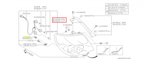 SUBARU Feu Arrière Break Origine IMPREZA WRX 2006-2007