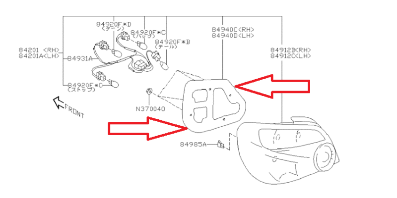 SUBARU Joint Mousse De Feu Arrière WRX Et STI 2006-2007