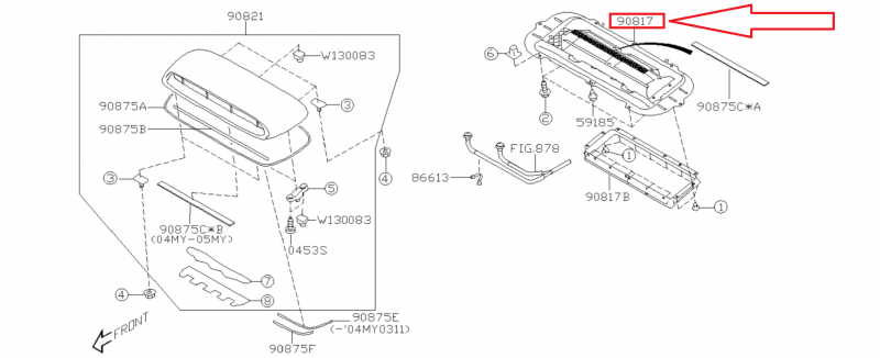 SUBARU Splitter Origine IMPREZA WRX 2006-2007
