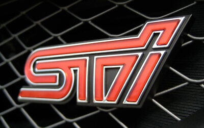 SUBARU LOGO STI ORIGINE DE LA CALANDRE AVANT GAUCHE DES IMPREZA STI 2006-2007
