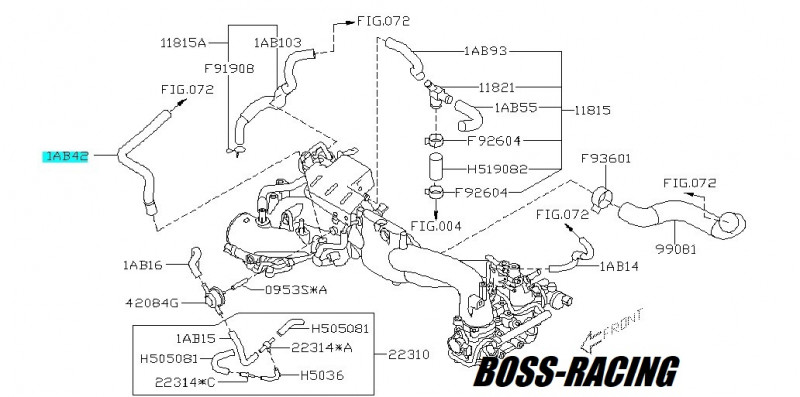 SUBARU Durite Reniflard PCV IMPREZA WRX et STI 2001-2014