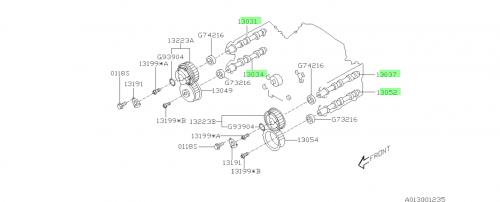 SUBARU ARBRE A CAME DIESEL 2.0TD IMPREZA FORESTER LEGACY OUTBACK XV