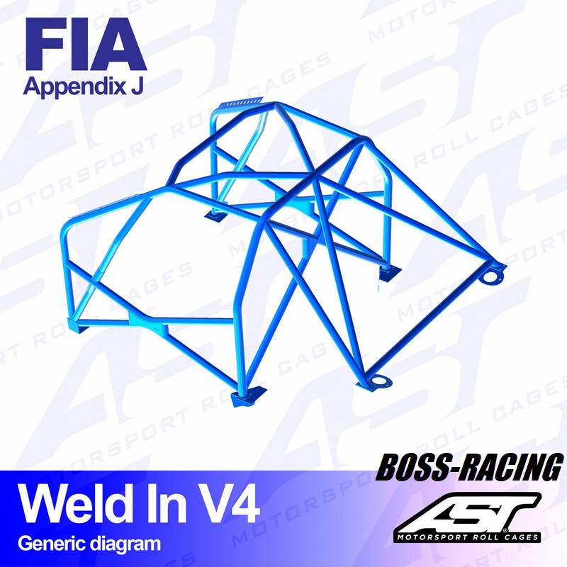 AST ROLLCAGES Arceau 8 Points à Souder FIA pour Subaru Impreza WRX et STI 2001-2007