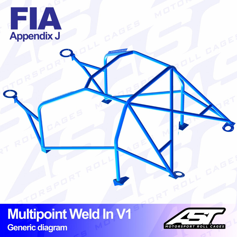 AST Rollcages V1 Arceau 10 Points à Souder FIA pour les Subaru Impreza GC 1993-2000