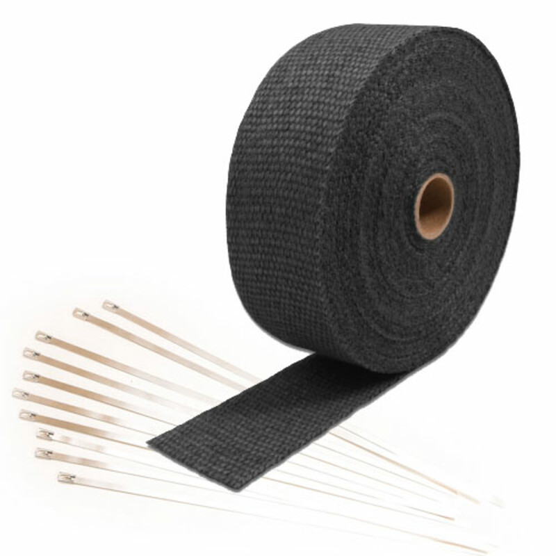 COOLING SOLUTIONS Bande Isolante Thermique Noir 15 mètres Et 10 Colliers Acier Pour Échappement