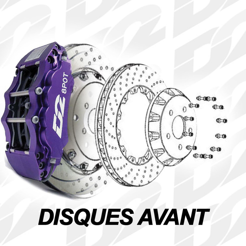 D2 RACING Paire De Piste Disque Frein Avant 330 mm