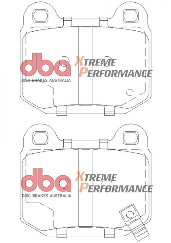 DBA XP Type ECE R90 Kit Plaquette Frein Arrière SUBARU IMPREZA STI 2001-2016