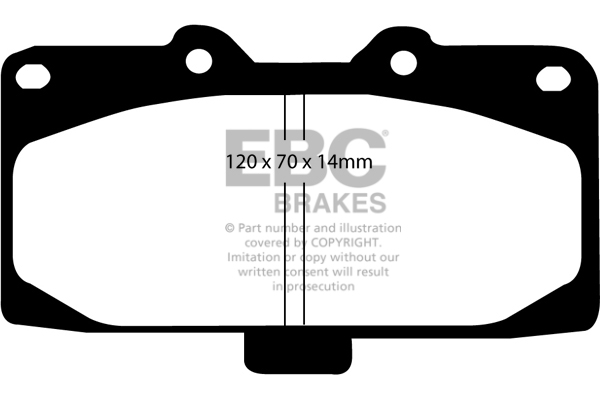 EBC Bluestuff Kit Plaquette Frein Avant SUBARU IMPREZA GT 1999-2000 et WRX 2001-2007