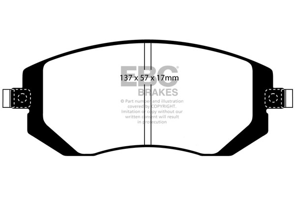 EBC BLUESTUFF Kit Plaquette Frein Avant SUBARU IMPREZA WRX 08-11 / GT86 / BRZ / IMPREZA 2.0D / FORESTER / LEGACY / XV