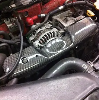 M2 MOTORSPORT Cache Alternateur En Carbone Pour SUBARU IMPREZA WRX et STI 2001-2007