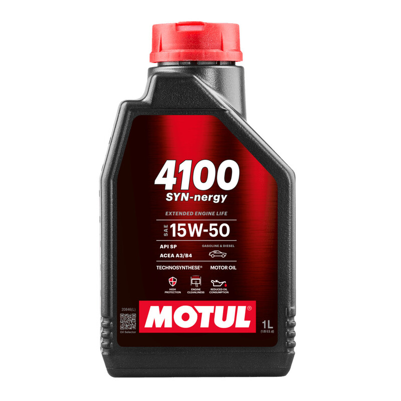 MOTUL 4100 Syn-nergy 15W50 Huile De Rodage Moteur Bidon 1L
