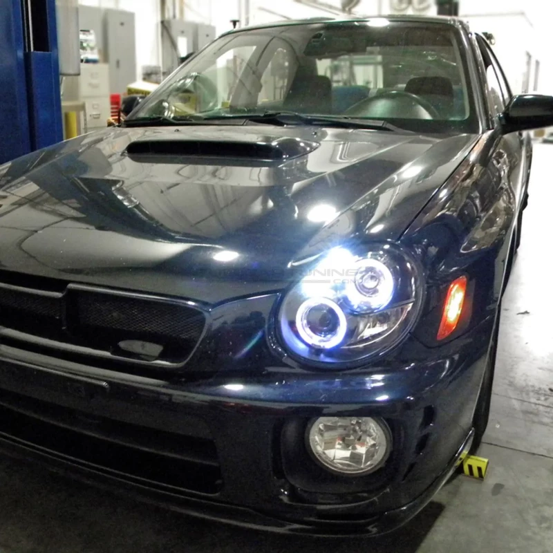 Paire Optique Phare Avant Noir Pour SUBARU IMPREZA WRX 2001-2002
