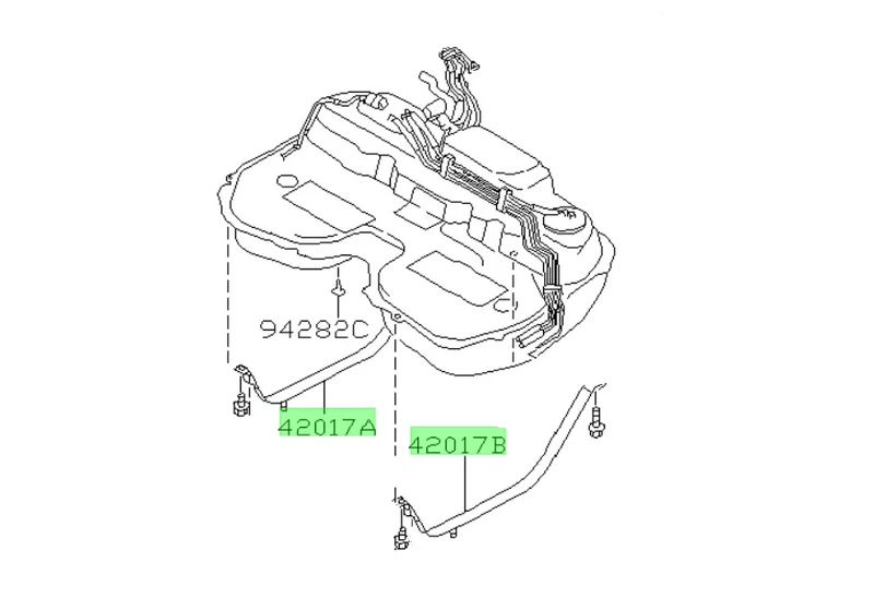RCM Kit De Sangles Dour Réservoir De Carburant Des Subaru Impreza GC8/GF8 1993-2000