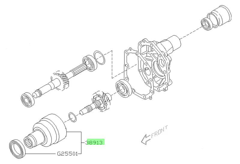 SUBARU Authentique Différentiel Central Visco-Coupleur Boîte 5 Vitesses GT 1999-2000 WRX 2001-2014 Forester Turbo 1999-2014