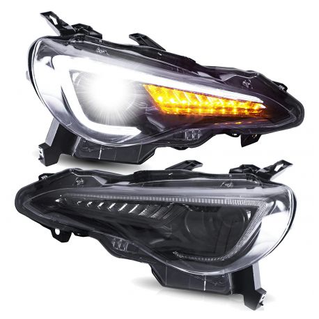 SK-Import Phares Avants LED Bar Avec feux clignotants séquentiels Brillant(e) Noir Toyota GT86