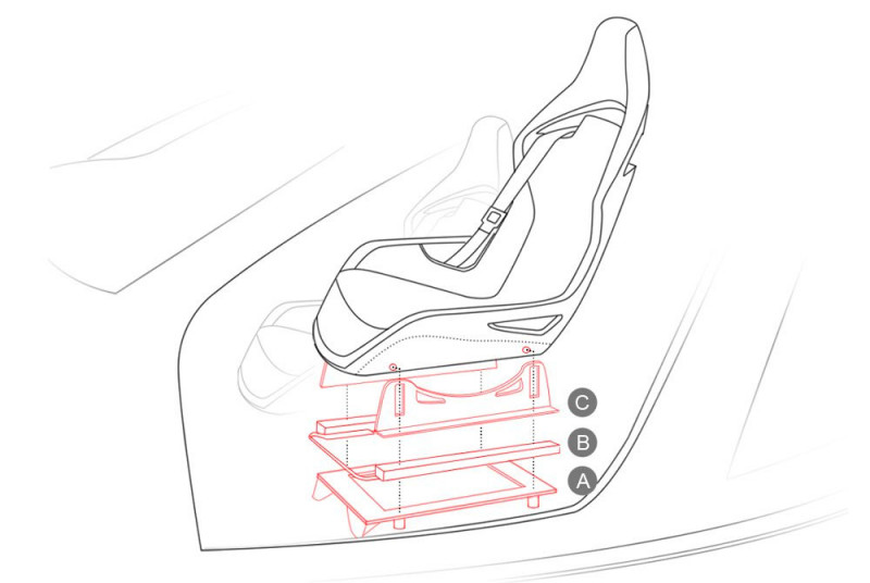 SPARCO Kit Rail Complet De Siège Baquet Homologation FIA SUBARU IMPREZA WRX et STI 2008-2014
