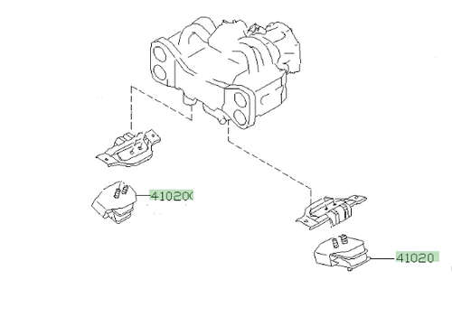 Support Moteur Pour Les SUBARU IMPREZA GT 1993-2000 WRX 2001-2007 et STI 2001-2019